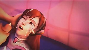 Overwatch D.va Blowjob And Cumshot HD